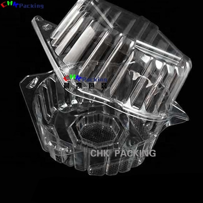 Pet Fresh Fruitsalad Lettuce Cherry Tomato Clam Shell Tray Boxes Transparent Fruit Food Disposable Stamping Accept