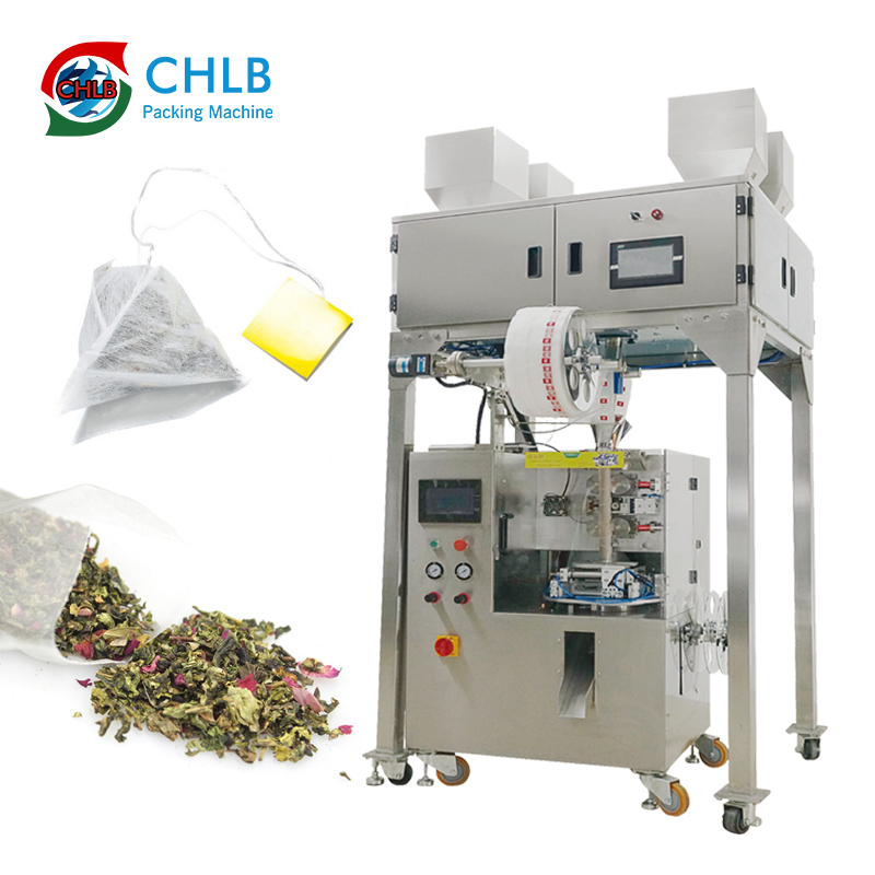 Multi-head Scale Pyramid Bag Green Tea Packing Machine Tea Triangle Bag Filling Packaging Machine