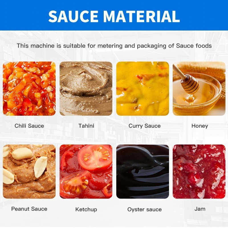 Automatic tomato paste Liquid Sachet Filling Packaging Machine Shaped Bag Stick Ketchup Sauce Packing Machine