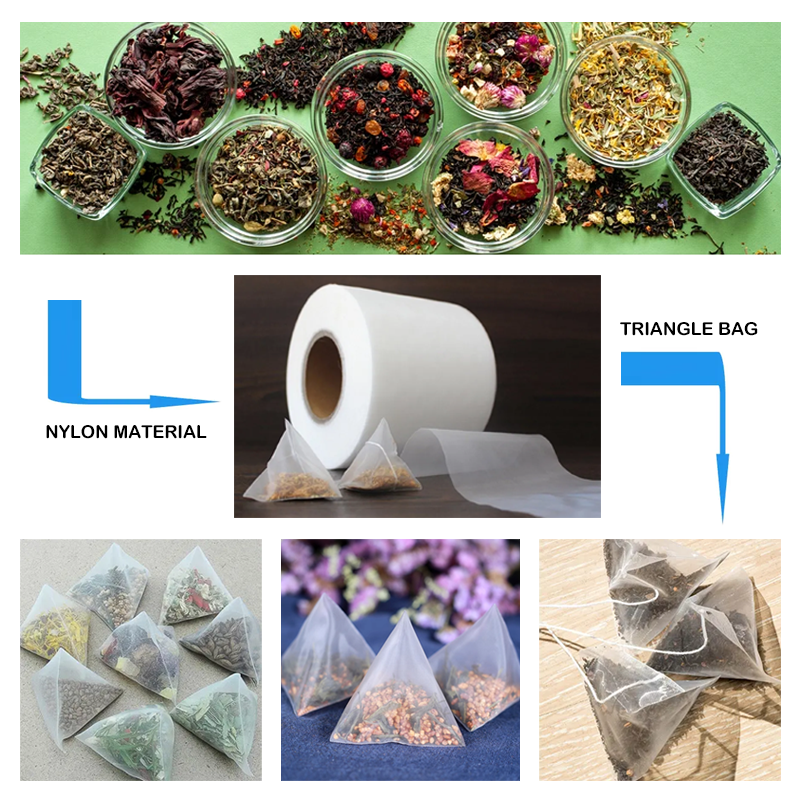 Multi-head Scale Pyramid Bag Green Tea Packing Machine Tea Triangle Bag Filling Packaging Machine