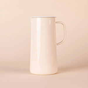 2.2L European food grade OEM tableware kitchen Wholesale handmade Metal flower enamel water milk cocktail jug enamelware pitcher