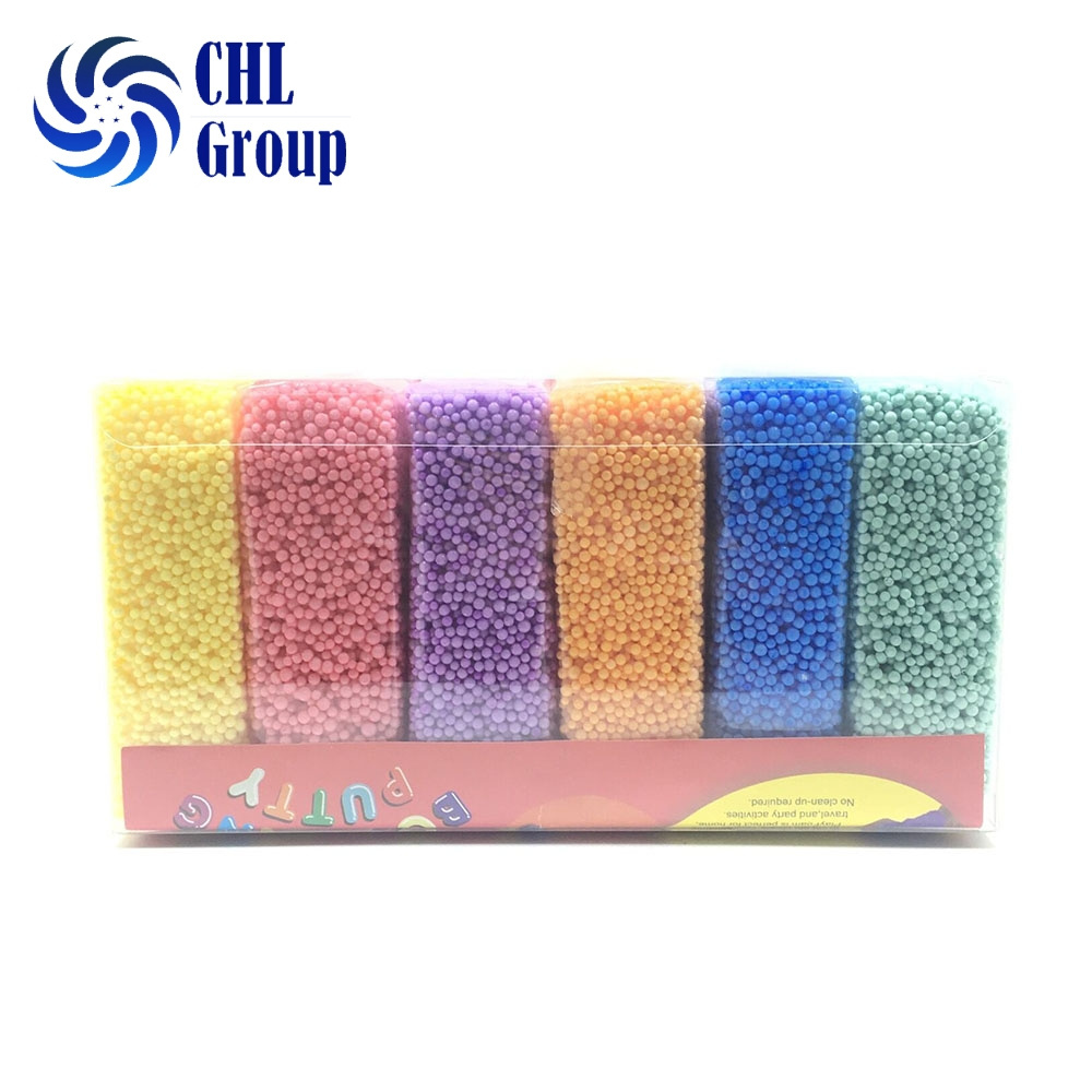 CHL kids children DIY educational non dry aquosity foam beads snow pearl slime clay play dough foam putty