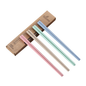 CHL factory wholesale reusable custom logo colorful disposable Chinese Japanese alloy metal melamine plastic chopsticks