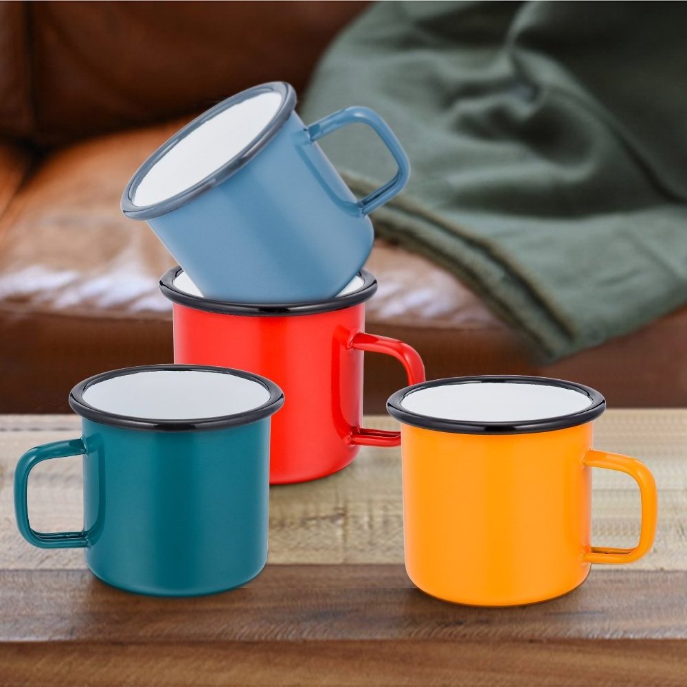 2020 Wholesale christmas reusable unique blank bulk enamel camping campfire mugs