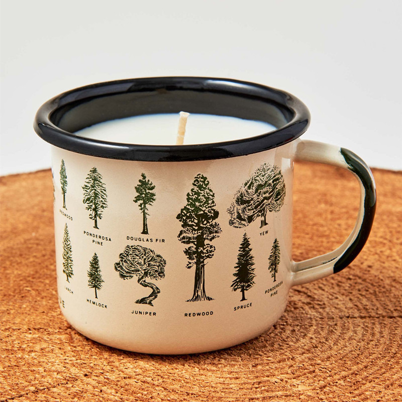 CHL 80ml 150ml 250ml 350ml 500ml 680ml outdoor blue speckled custom metal enamel mug for soy candles