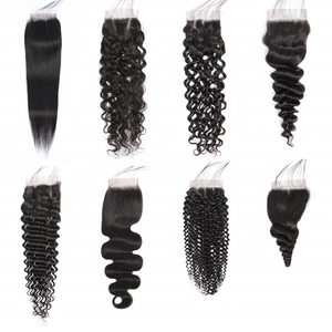 Raw Material 100% Cuticle Aligned Virgin Hair transparent Closure hd swiss lace13x4  4x4 Film Lace Frontal and Closures