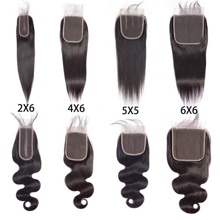 Raw Material 100% Cuticle Aligned Virgin Hair transparent Closure hd swiss lace13x4  4x4 Film Lace Frontal and Closures