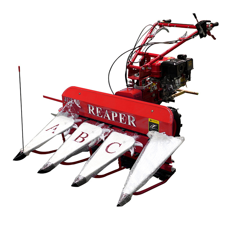 Portable farm rice paddy wheat reaper grain reaping machine agro harvesting machine