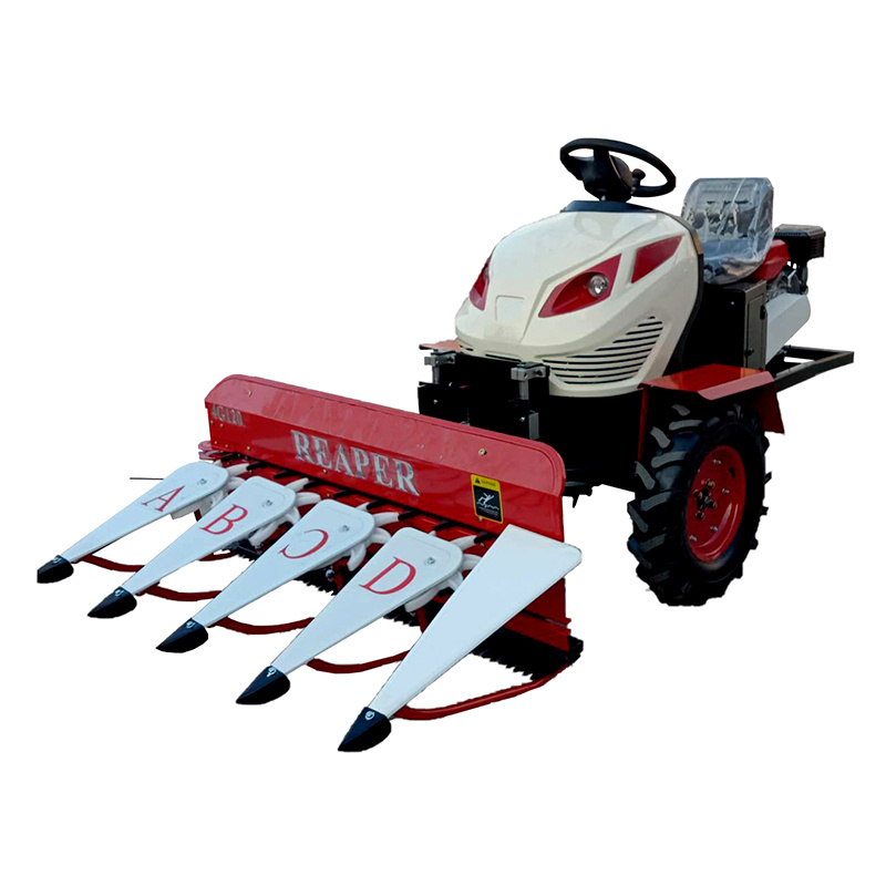 Portable farm rice paddy wheat reaper grain reaping machine agro harvesting machine