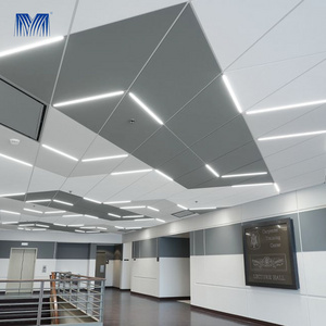 60x60cm Acoustic Interior Decoration 2x2 Drop Ceiling Tiles 600*600 4ft by 8ft 3mm Aluminium Drop Alloy for Baffle 3d Aluminum