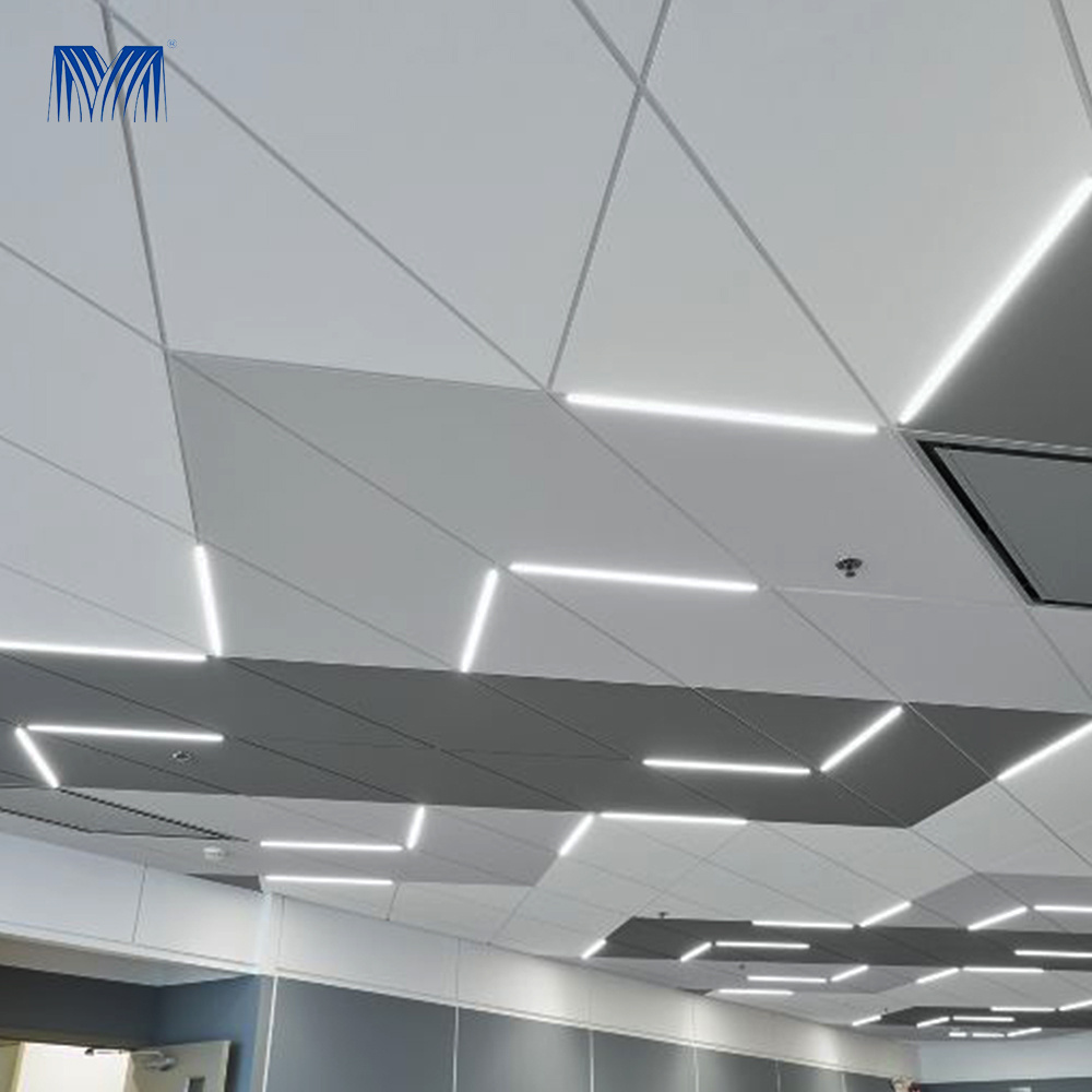 60x60cm Acoustic Interior Decoration 2x2 Drop Ceiling Tiles 600*600 4ft by 8ft 3mm Aluminium Drop Alloy for Baffle 3d Aluminum