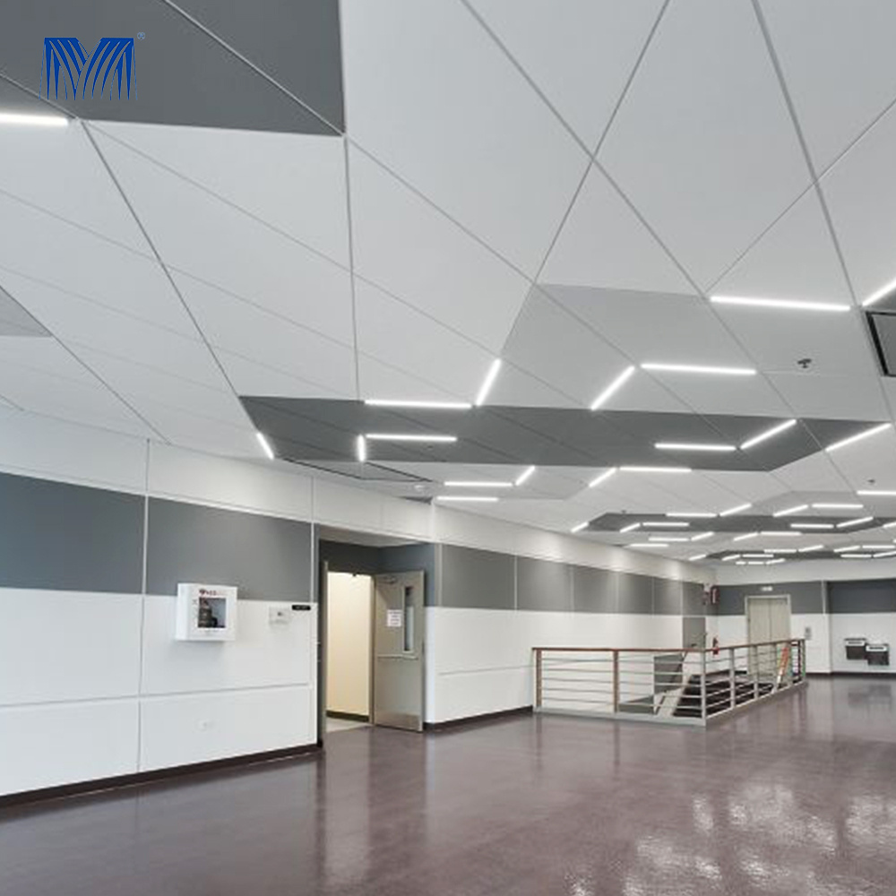 60x60cm Acoustic Interior Decoration 2x2 Drop Ceiling Tiles 600*600 4ft by 8ft 3mm Aluminium Drop Alloy for Baffle 3d Aluminum