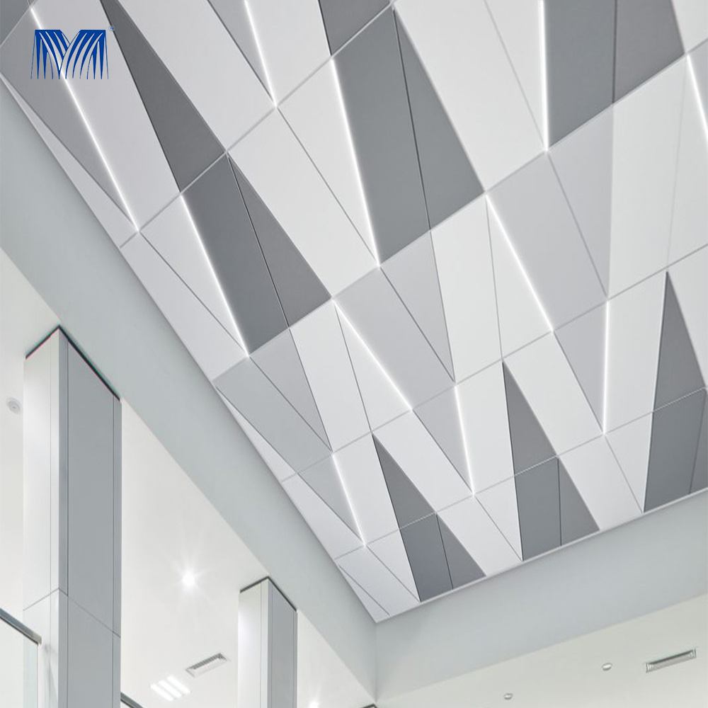 60x60cm Acoustic Interior Decoration 2x2 Drop Ceiling Tiles 600*600 4ft by 8ft 3mm Aluminium Drop Alloy for Baffle 3d Aluminum