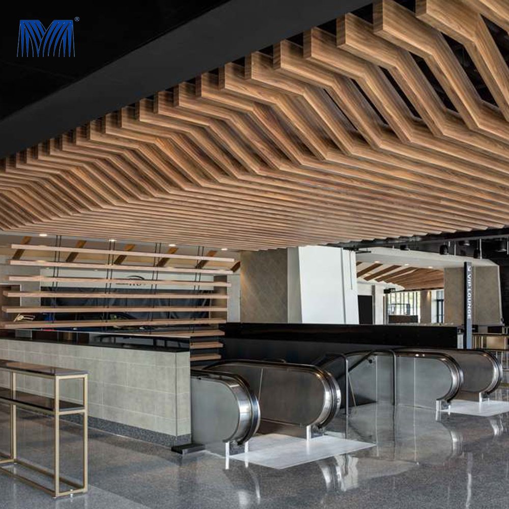 Felt wall and  acoustic false ceiling board circle suspended soundproof grid baffle wall panels acoustic aluminum ceiling tiles