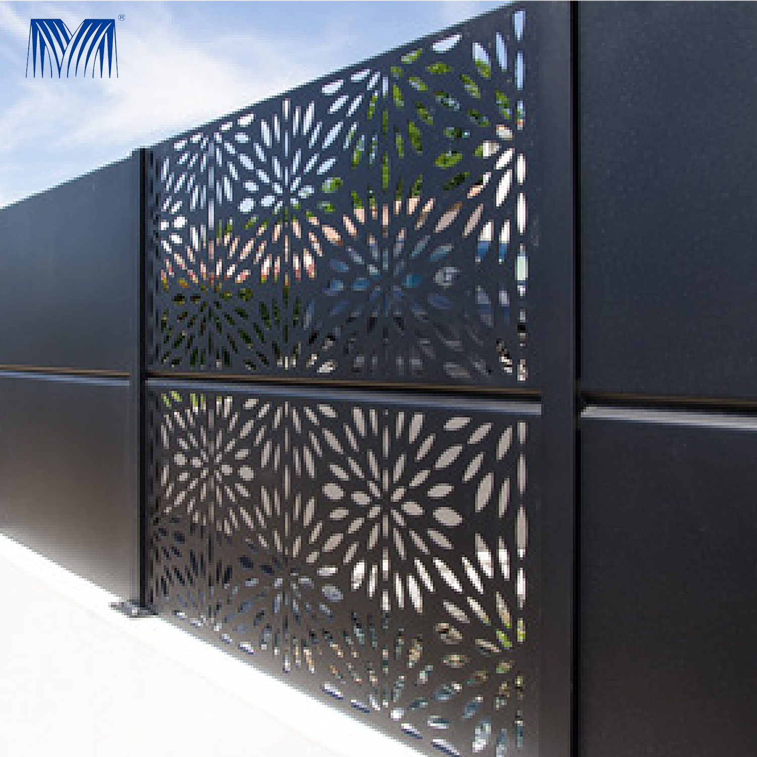 Cast black corrugated metal panel backyard tube for gate coated fences fence gate latch aluminum corrugated sandwich panel