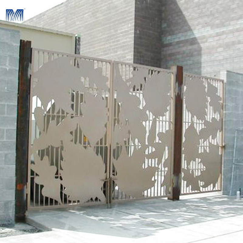 Privacy gates laser cut aluminum wall panels fence fencing trellis