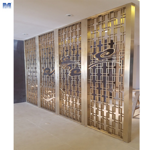 Folding stainless steel decorative for home living small apartment screen divider room partition wall partition decoration