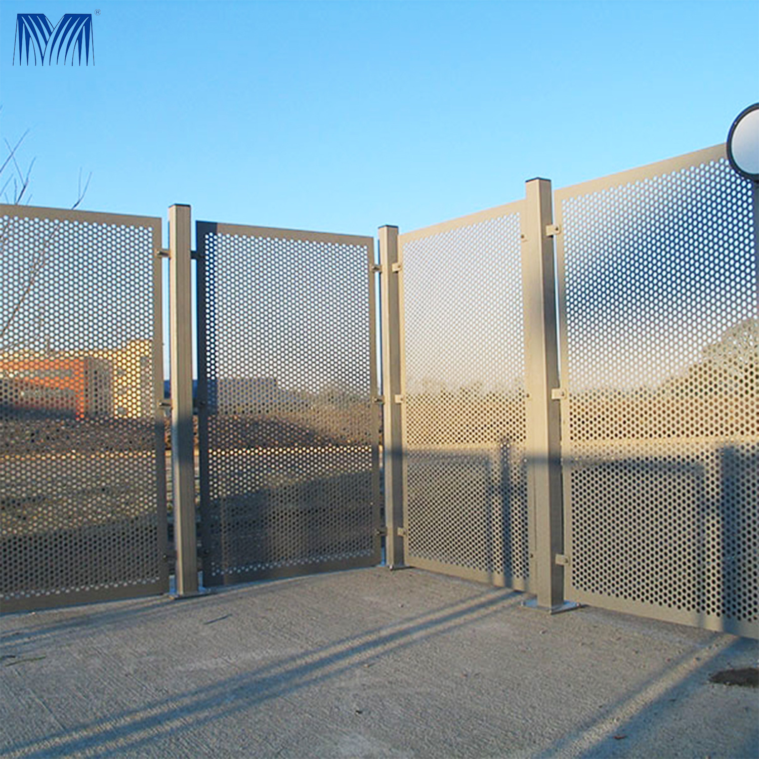 Strength fixed louver  laser cut fencing for houses for garden fence toppers supply sheet aluminum fence penal railing