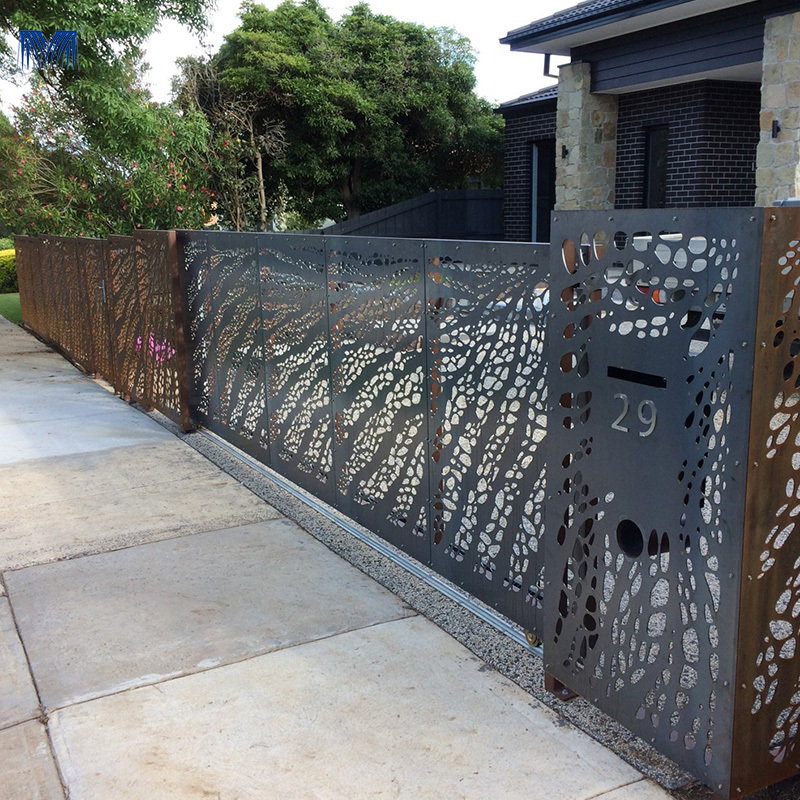 Frp epee custom philippines gates screen assembled security   metal slat  boundary wall fence aluminum fence post