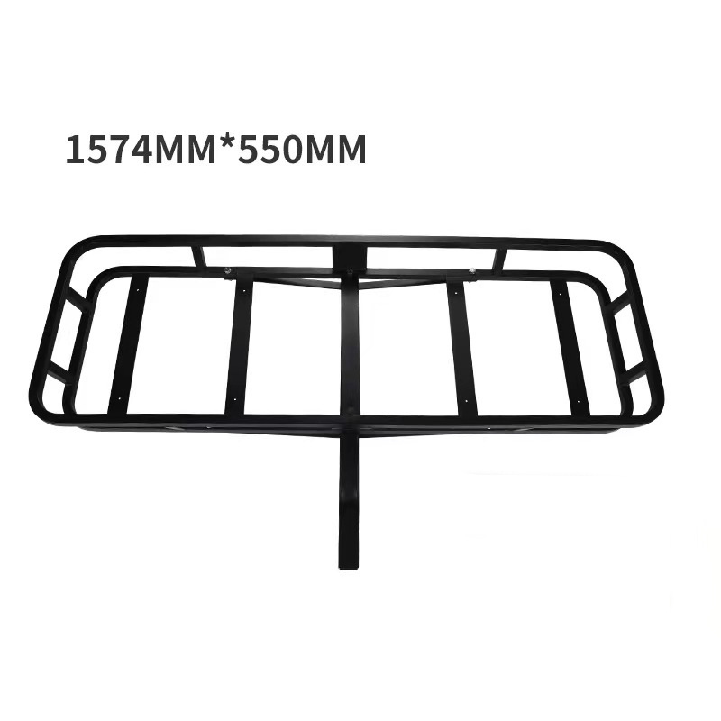 Off-road vehicle black 500 lb luggage rack receiver trailer basket hitch unit cargo transporter