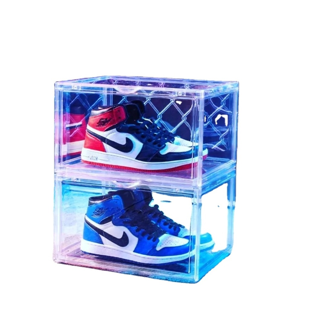 BOCHENG   Pack of 18 Stackable Shoe Storage Organizers Foldable and Versatile Shoe Cubes for Sneakers