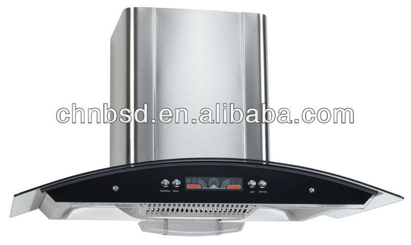 90cm wall-mounted Chimney hood with stainless steel chimney H1