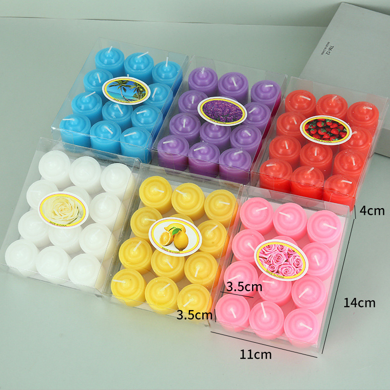 12pcs/box high quality 2 hours tealight candle wholesale custom private logo tea light candles fragrance home decoration