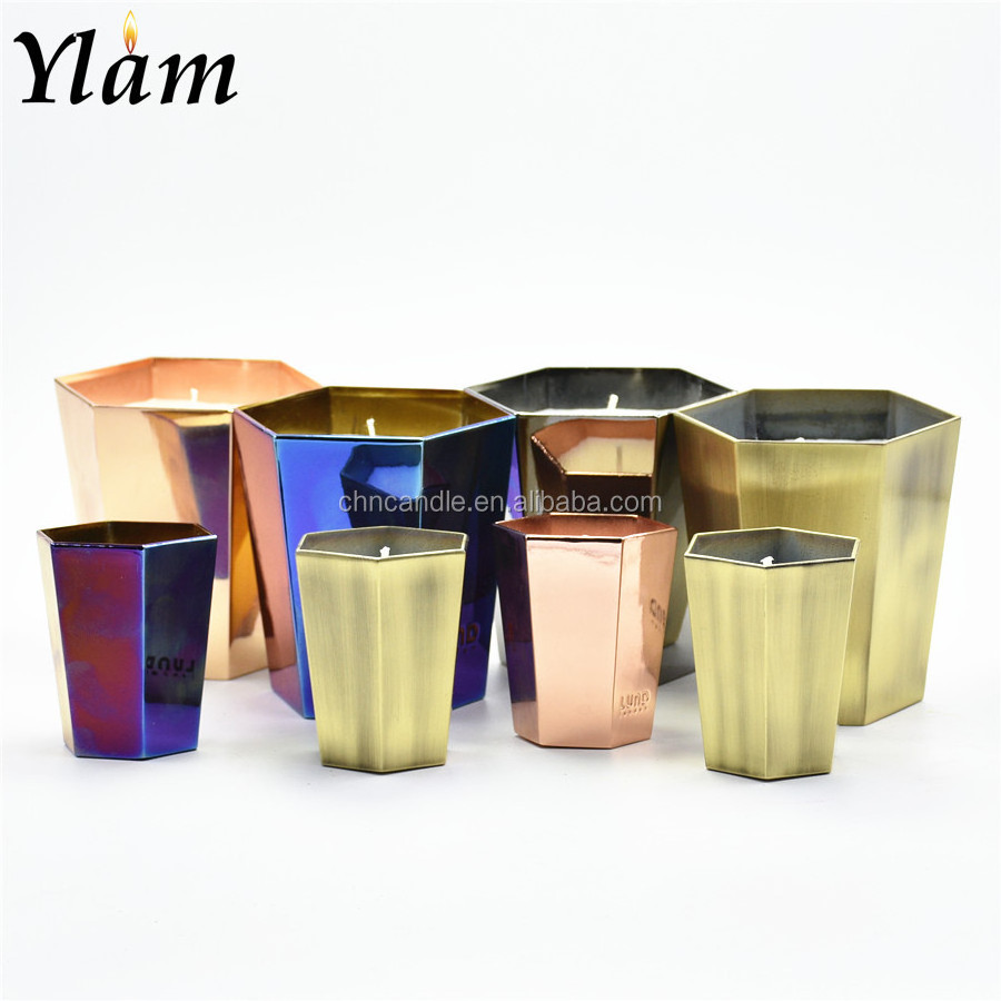 custom private label candles home fragrance metal cup scented candles for home decor