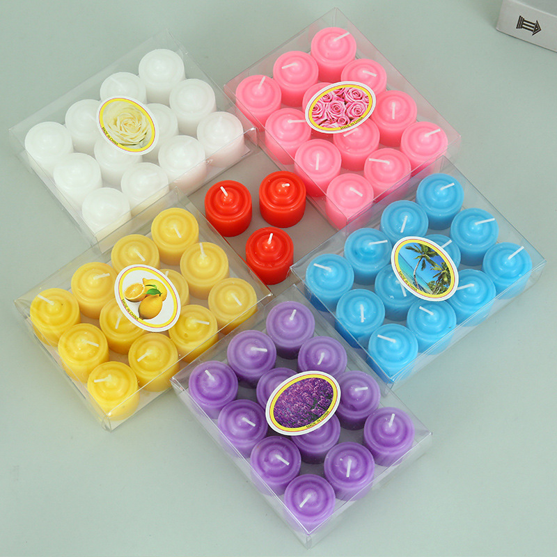 12pcs/box high quality 2 hours tealight candle wholesale custom private logo tea light candles fragrance home decoration