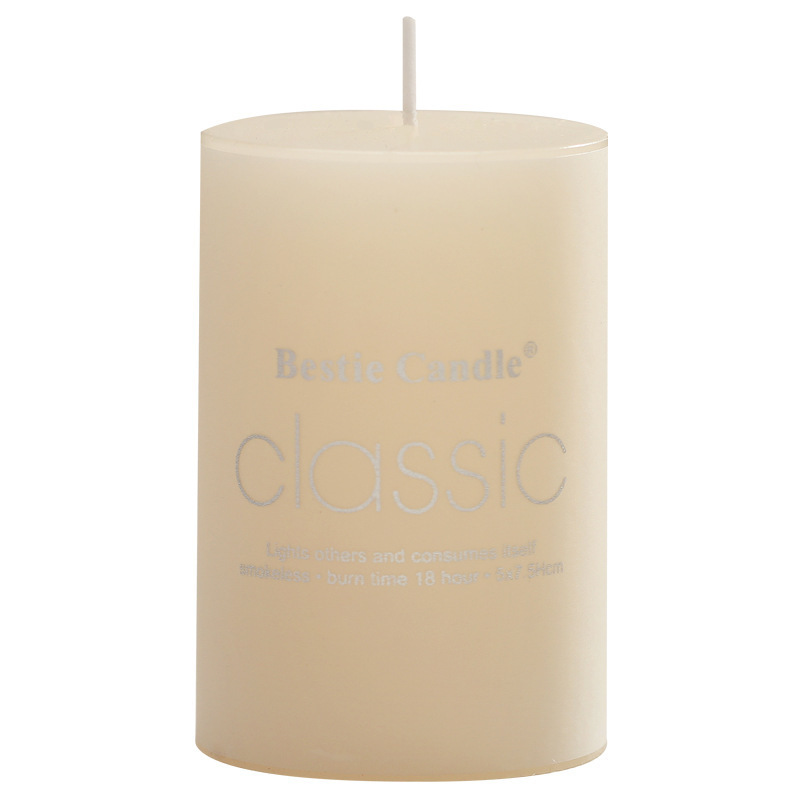 decorative candles paraffin wax harmless high quality ivory white pillar candles bulk