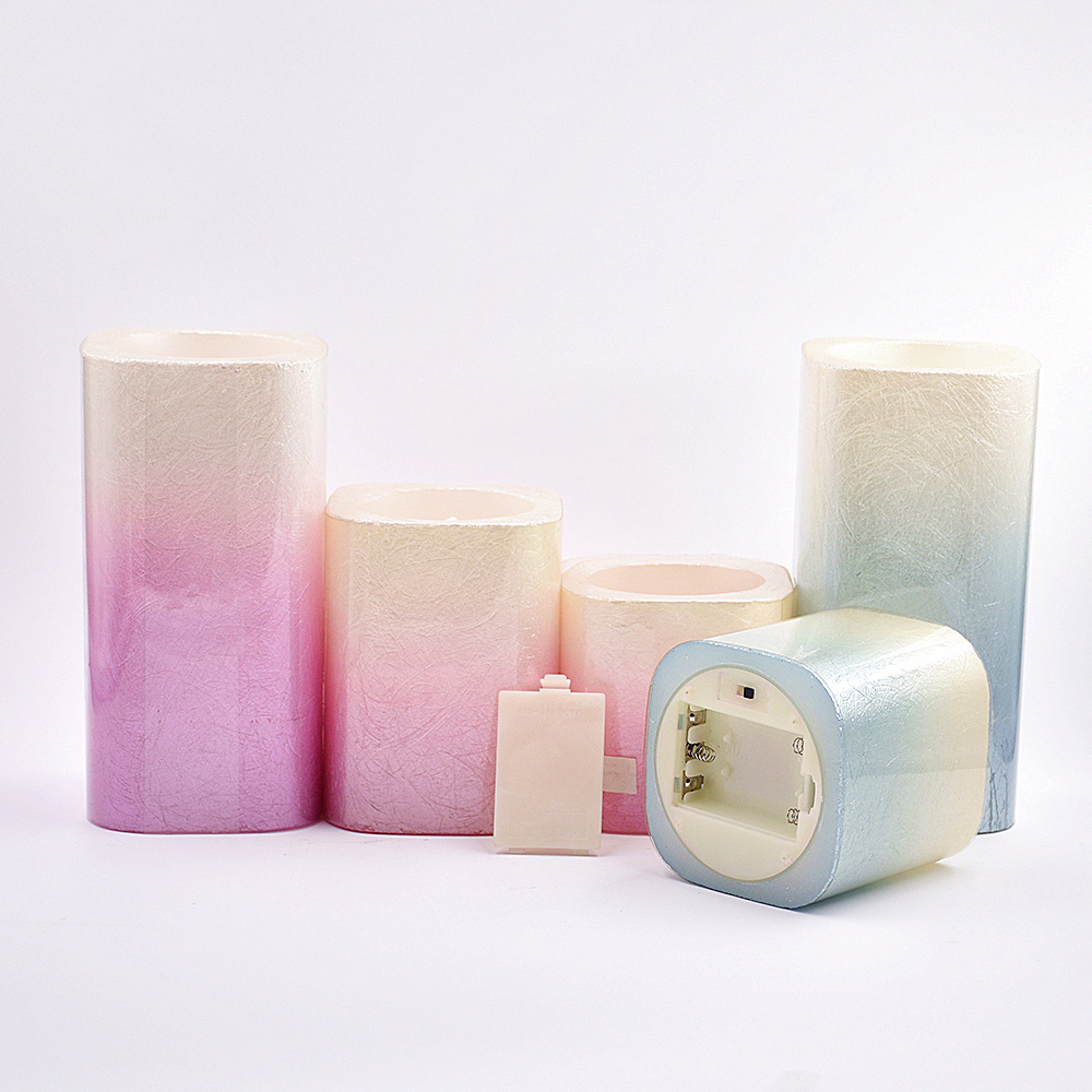 Dongguan Factory Customized Gradient Multi Color LED Flameless Battery Operated Candle