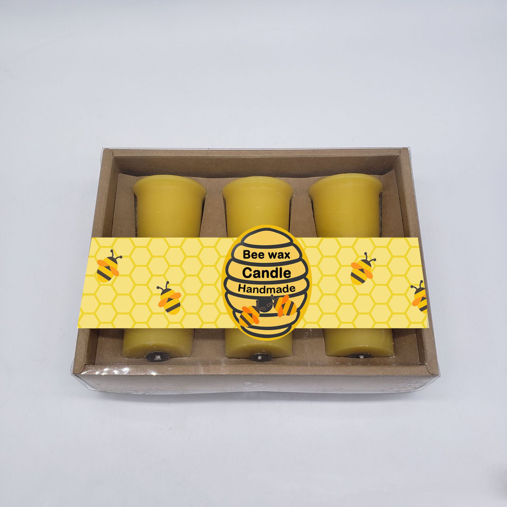 Hot Selling 6/12 Pcs Pack Wholesale Yellow Beeswax Tealight Candles Votive Pillar Candles Set