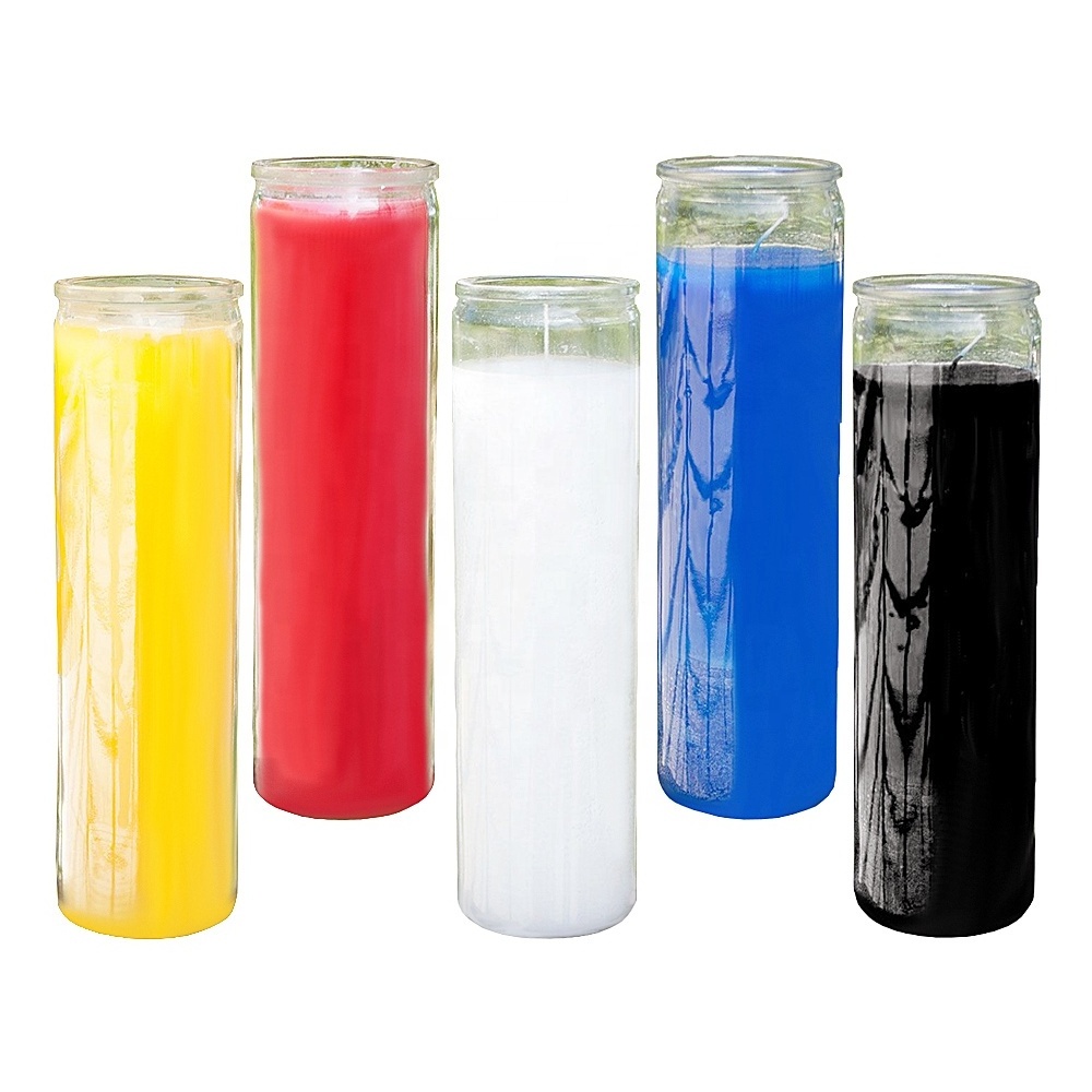 Wholesale Customized Private Label Glass Jar Soy Wax Religious Prayer 7 day candles