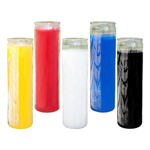 Wholesale Customized Private Label Glass Jar Soy Wax Religious Prayer 7 day candles