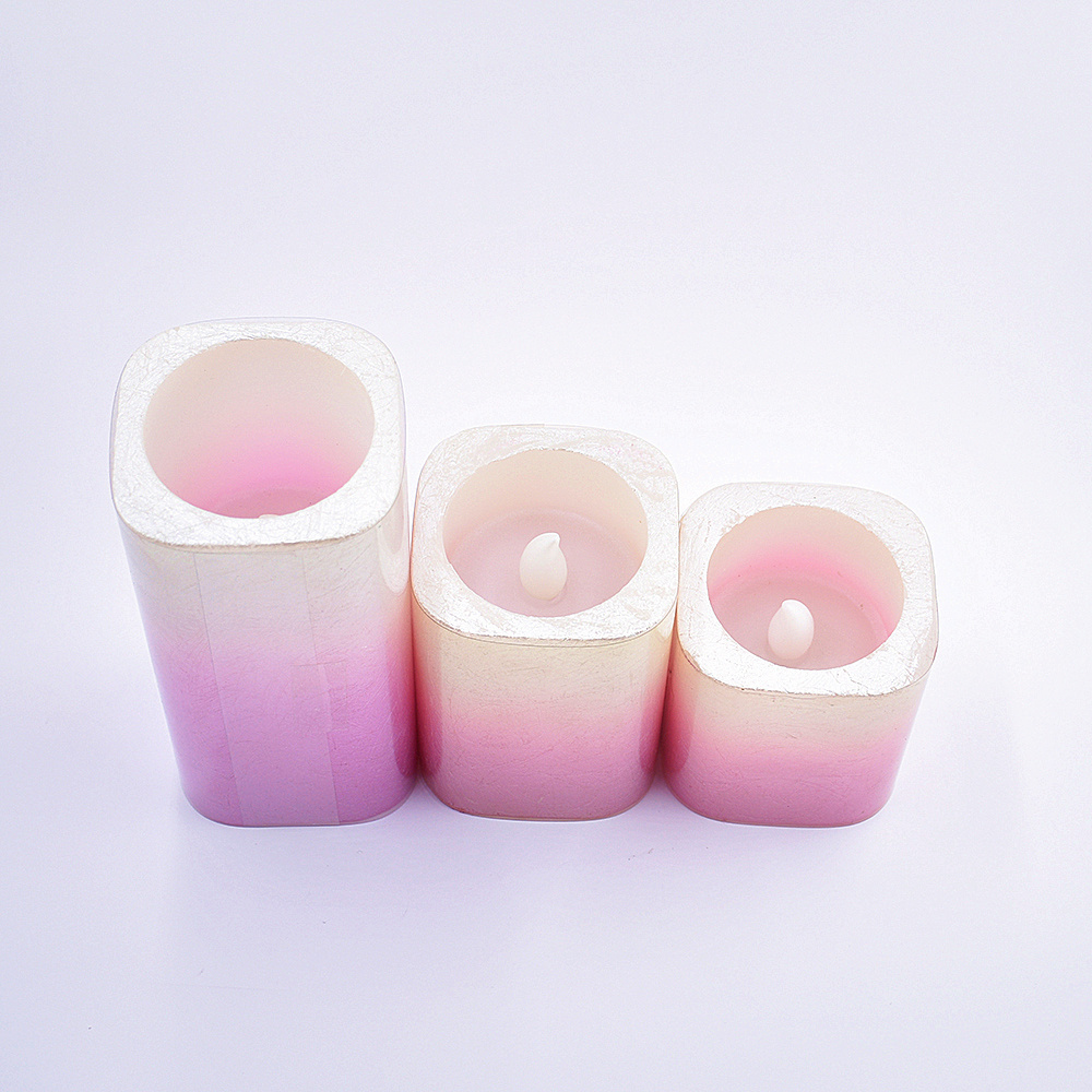 Dongguan Factory Customized Gradient Multi Color LED Flameless Battery Operated Candle