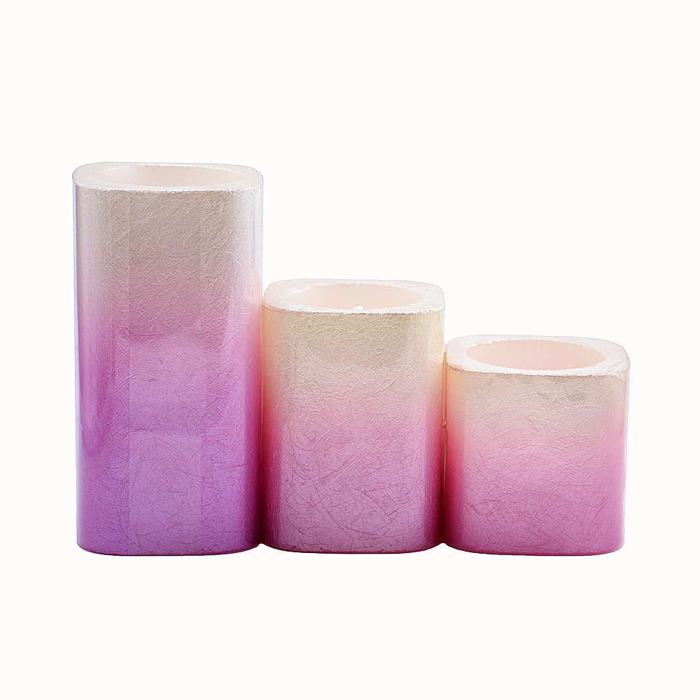 Dongguan Factory Customized Gradient Multi Color LED Flameless Battery Operated Candle