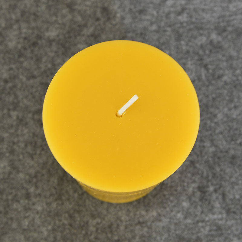 Wholesale Home Decoration Luxury Candle Large Wide Organic Beeswax Cylinder Pillar Candles Handmade Beeswax Candles