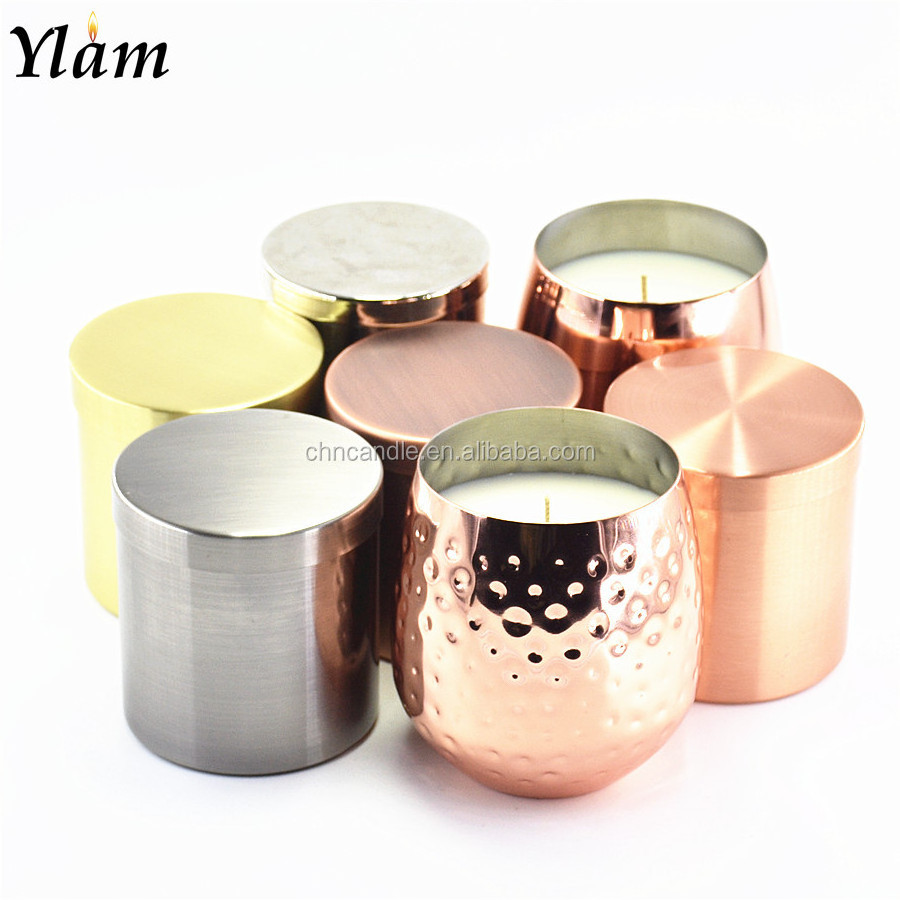 custom private label candles home fragrance metal cup scented candles for home decor