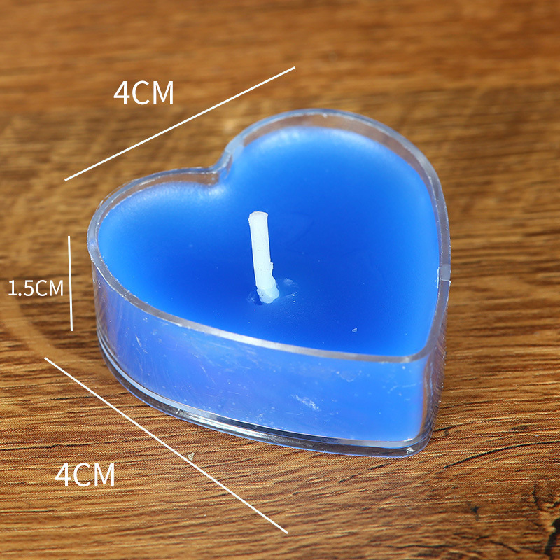 9pcs/box custom tealight candle 4 hour paraffin candle heart shape scented tealight candle in bulk