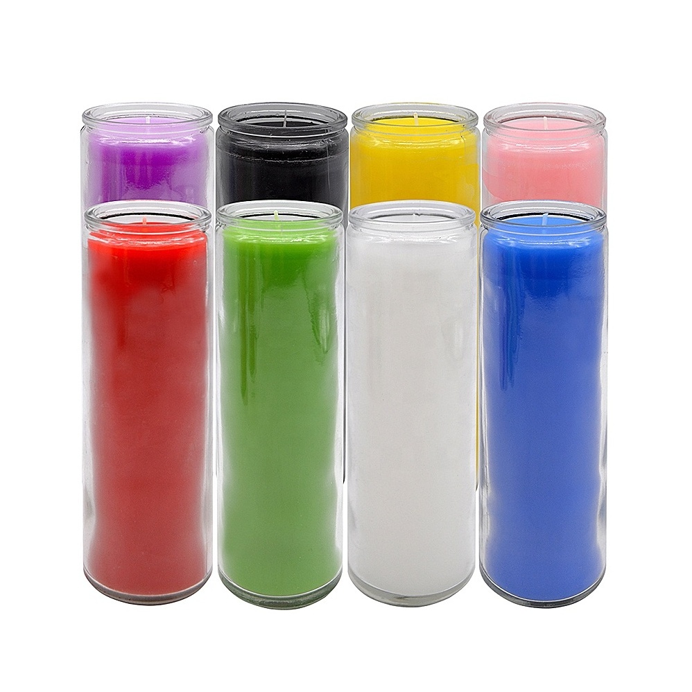 Wholesale Customized Private Label Glass Jar Soy Wax Religious Prayer 7 day candles