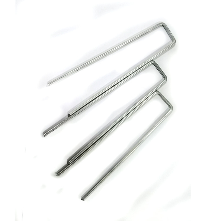 Garden Stakes Tent Stakes Galvanized Landscape Staples 11 Gauge Steel Ground Tent Pegs Pins Garden Staples