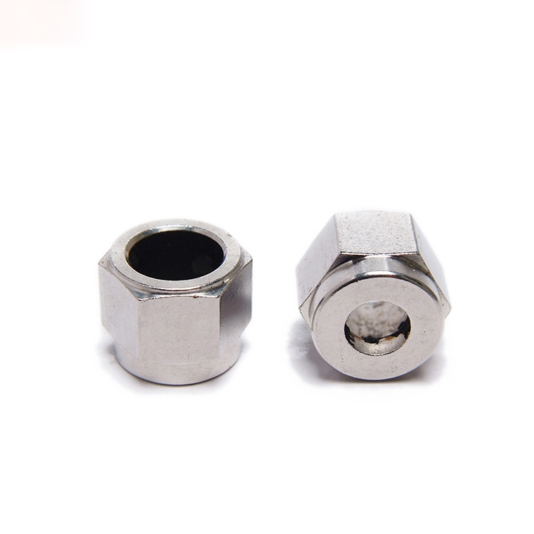 Stainless Steel Twin Ferrules Inch Tube Fitting's Nuts 1/16 to 1 1/2