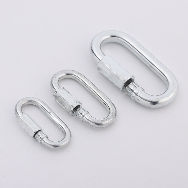 DIN 5299 Galvanized metal Snap Hook Round Wire and Forged Carabiner Snap Hook Clip with Screw Lock