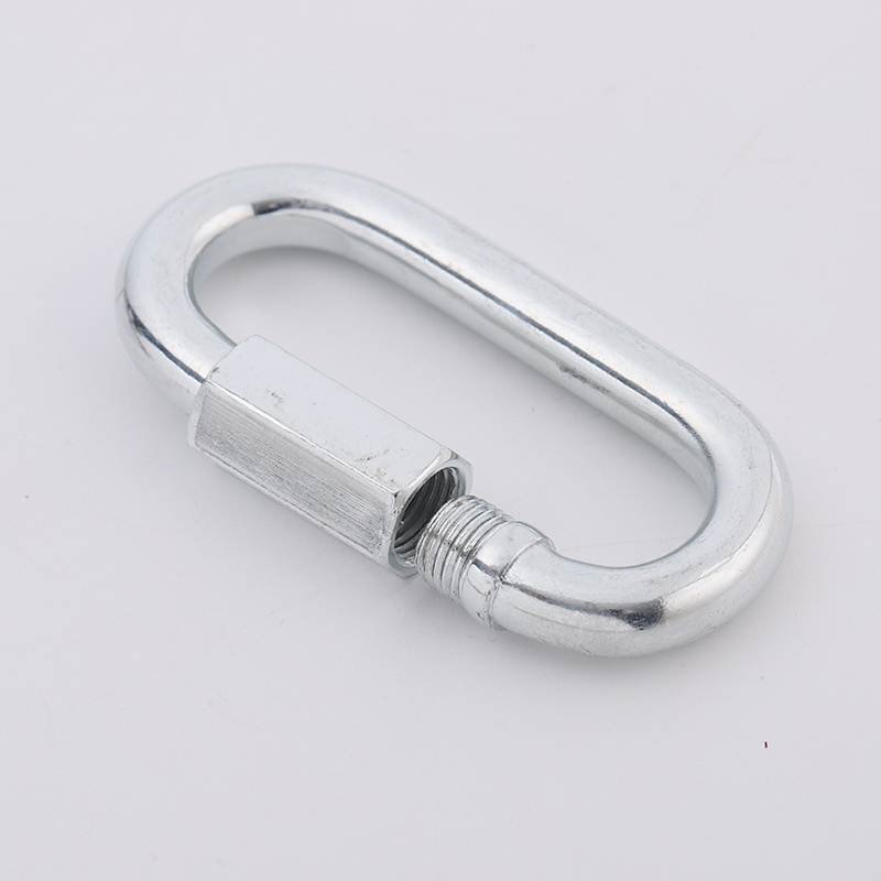 DIN 5299 Galvanized metal Snap Hook Round Wire and Forged Carabiner Snap Hook Clip with Screw Lock