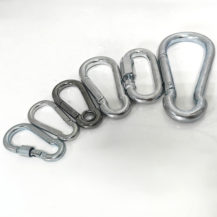 DIN5299C Spring Hook Fastener High Quality Metal stainless Carabiner Steel Snap Hook Zinc Spring Clips Plated Snap Hook