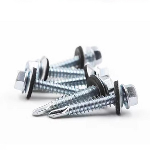 Building Roofing Tek Screws With Rubber Washers Tornillos Hexagonal Hex Head Self Drilling Screws