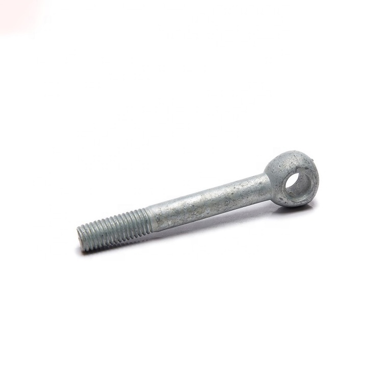 Blue-white Zinc Eyelet din444 Eye Screw Foundation Bolt  m12 Long Eye Screw Swing Bolts Standard Parts Slip Knot Bolts