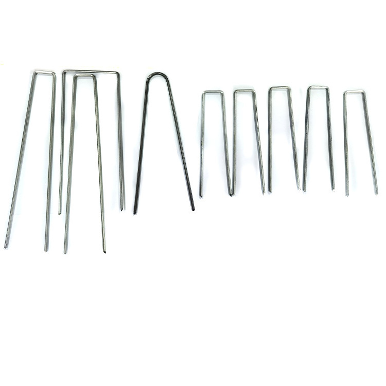 Garden Stakes Tent Stakes Galvanized Landscape Staples 11 Gauge Steel Ground Tent Pegs Pins Garden Staples