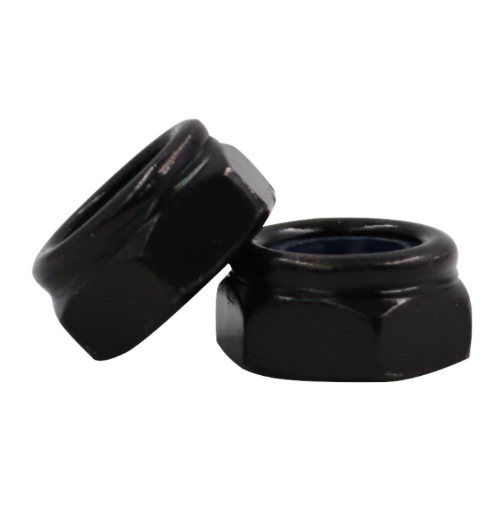 DIN985 Black Stainless Steel Hex Nylon Insert Lock Nuts DIN 985 Self Locking Bearing Skate Board Self Locking Nylon Locking Nut