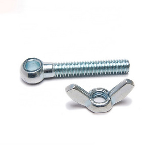 Blue-white Zinc Eyelet din444 Eye Screw Foundation Bolt  m12 Long Eye Screw Swing Bolts Standard Parts Slip Knot Bolts